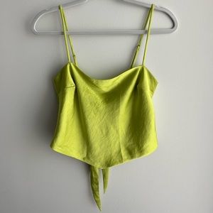 Aritzia Silk Tie Back Top